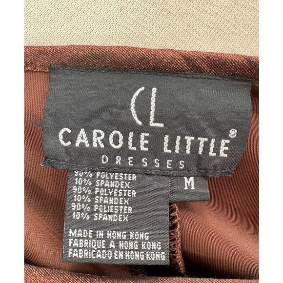 Vtg Carol Little Dark Brown Velvet Stretch Mini Dress M Y2K 90s Goth Grunge - Picture 8 of 8